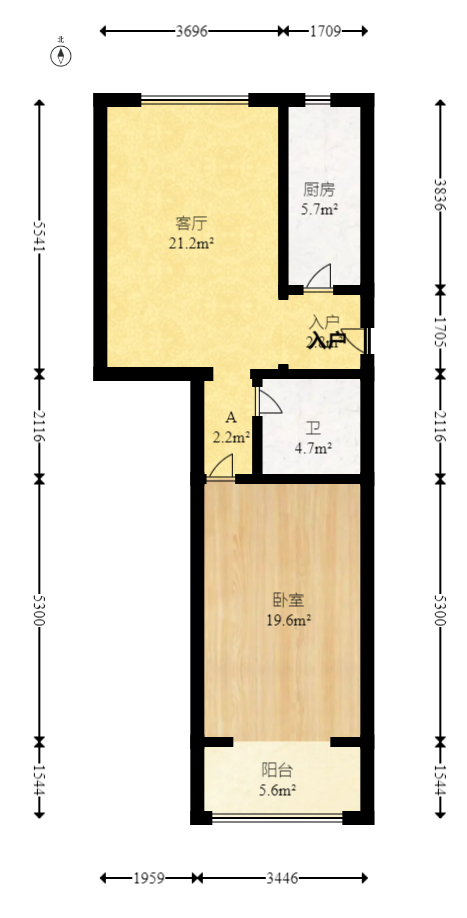 都市春天 1室1厅1卫 39.0万 都市春天 1室1厅1卫 39.0万户型图