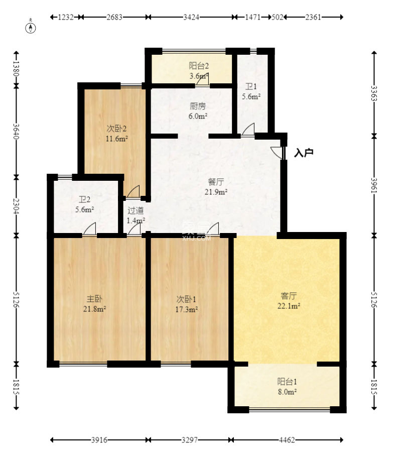 珠江花城二期扶水岸  3室2厅2卫    94.0万 珠江花城二期扶水岸  3室2厅2卫    94.0万