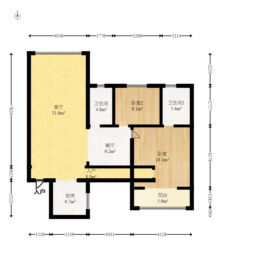 星城国际 4室3厅4卫 96.0万 星城国际 4室3厅4卫 96.0万户型图