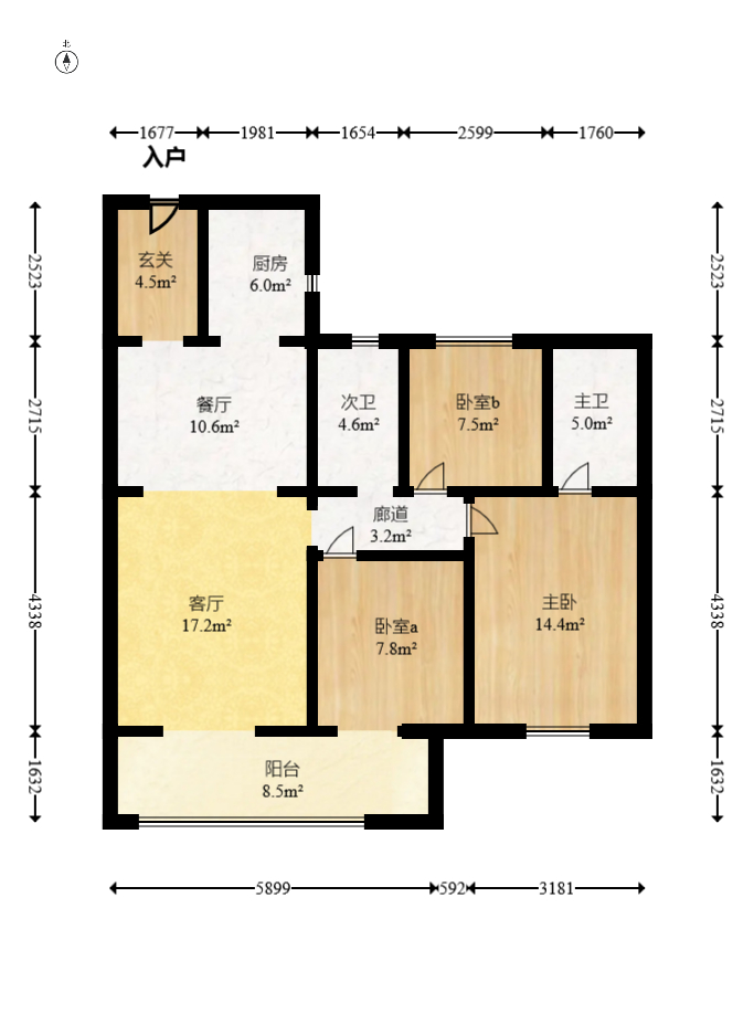 爱家当代境  3室2厅2卫    126.0万 爱家当代境  3室2厅2卫    126.0万户型图