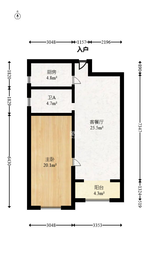 兰亭都荟（璟峰苑）  2室2厅1卫   100.00万