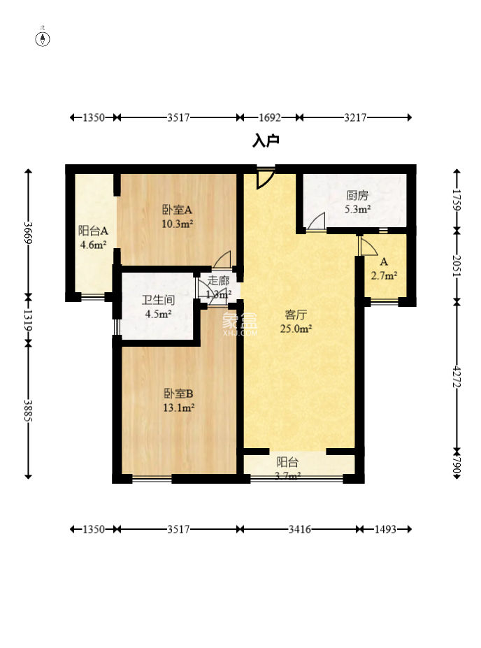 中建芙蓉嘉苑  2室2厅1卫   85.00万