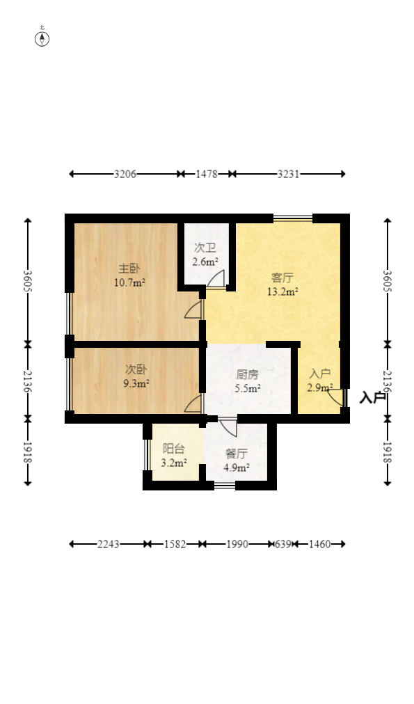 西城别院 2室1厅1卫 58.0万 西城别院 2室1厅1卫 58.0万户型图