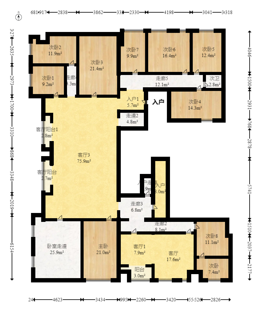 金山广场 1室0厅0卫 579.0万 金山广场 1室0厅0卫 579.0万户型图