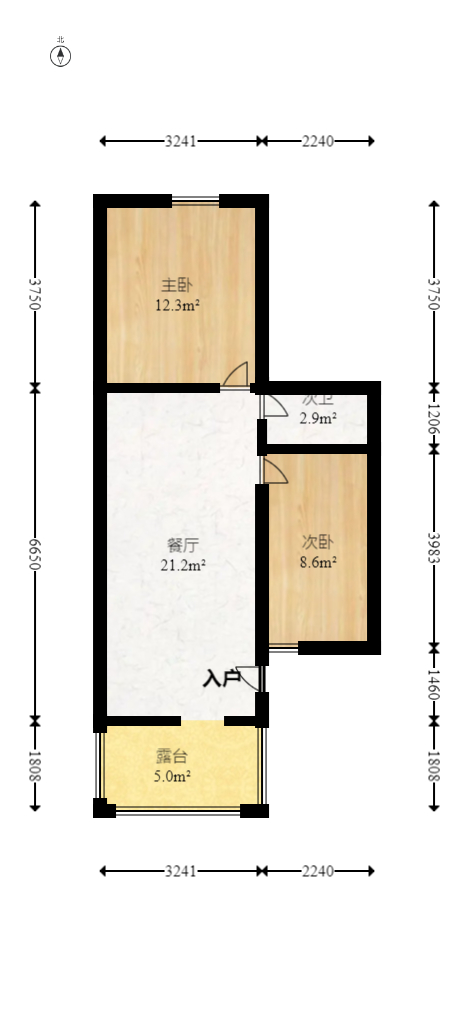 西城别院 2室1厅1卫 70.0万 西城别院 2室1厅1卫 70.0万户型图