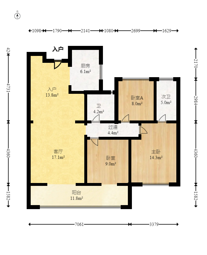 长龙湾 4室2厅2卫 65.8万 长龙湾 4室2厅2卫 65.8万户型图