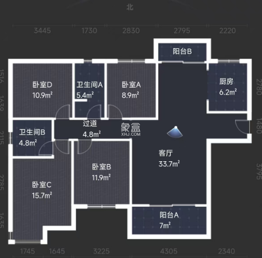中建江湾壹号  4室2厅2卫   94.50万