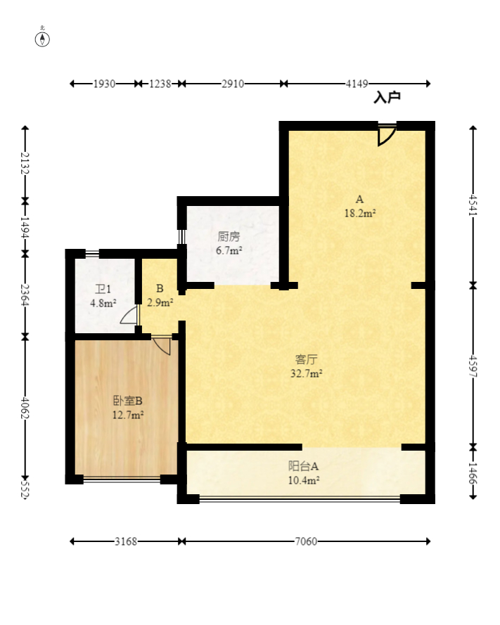 建发玖洲观澜  3室1厅2卫   230.00万室内图1