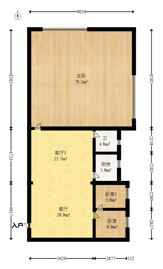 和悦城(蟠龙景苑)  5室2厅12卫   135.00万室内图1