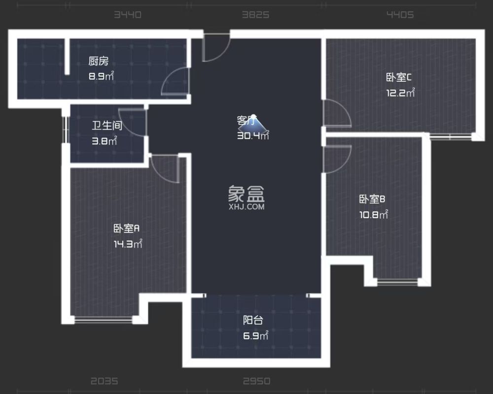 山水豪庭  3室2厅1卫   55.00万