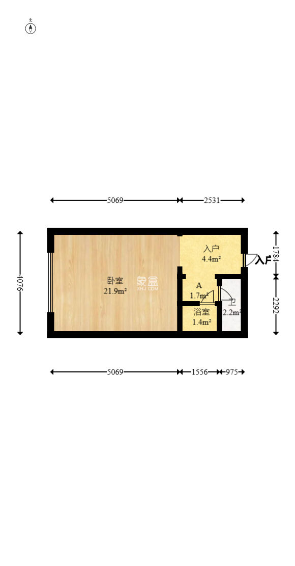东盈商业广场（华泉城市广场）  1室1厅1卫   46.00万