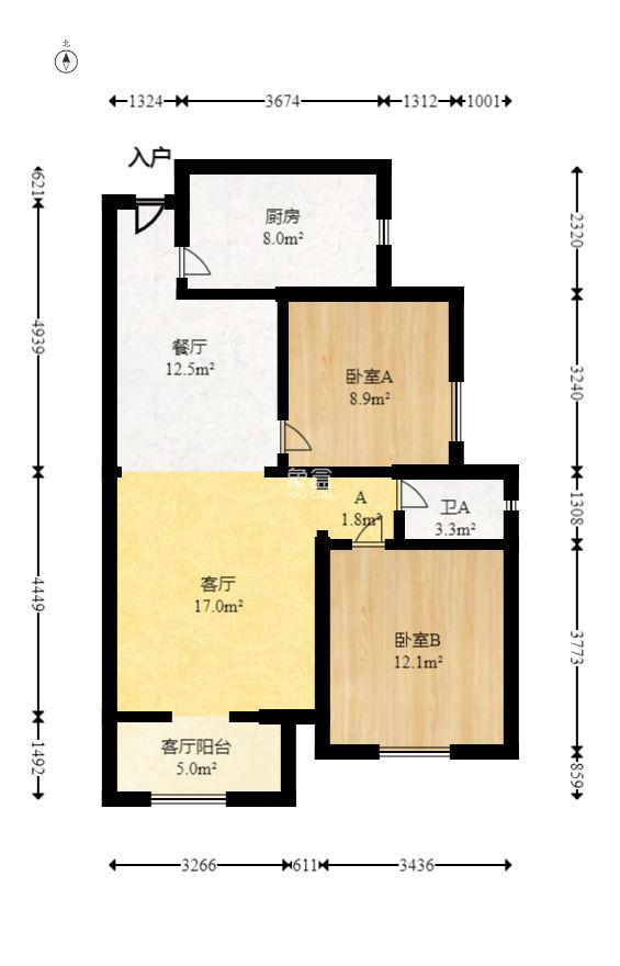 钰龙天下一期  2室2厅1卫    200.0万