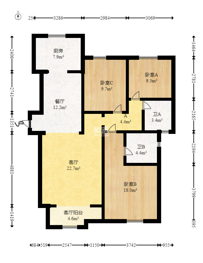 当代滨江MOMA  3室2厅2卫   150.00万