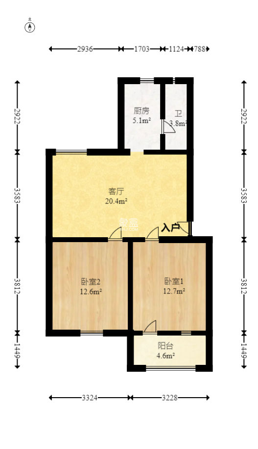 長鋼社區(qū)（半邊山宿舍區(qū)）  2室1廳1衛(wèi)   35.00萬