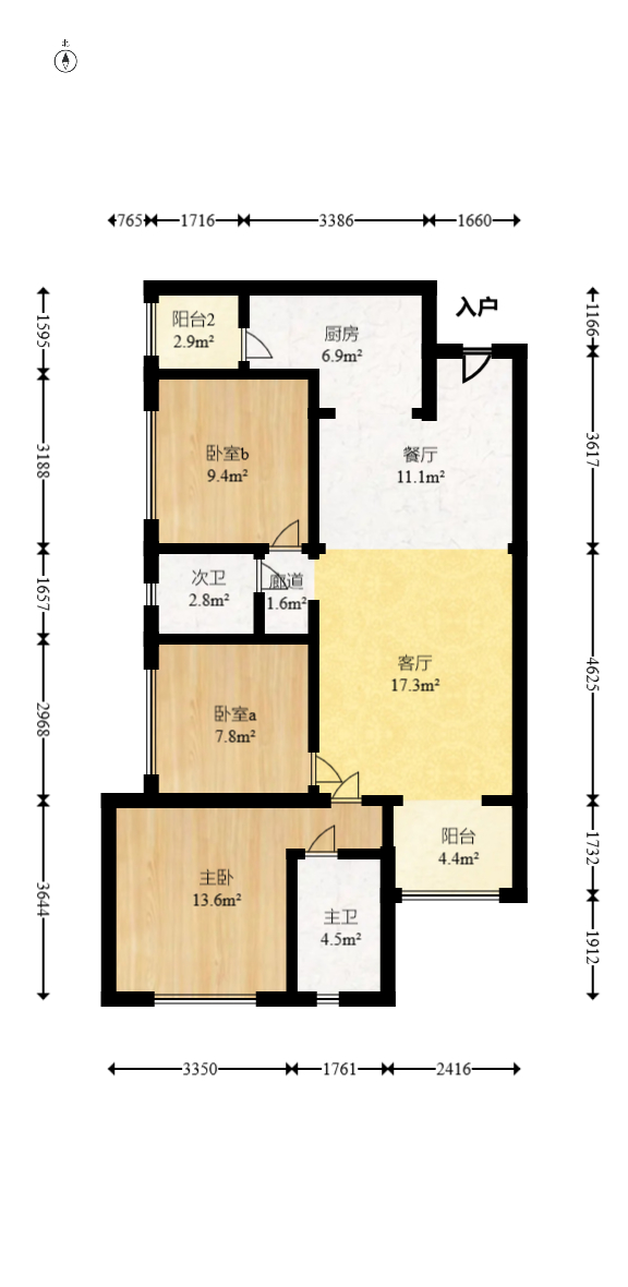 梅溪湖合能璞丽  3室2厅2卫    115.0万 梅溪湖合能璞丽  3室2厅2卫    115.0万户型图