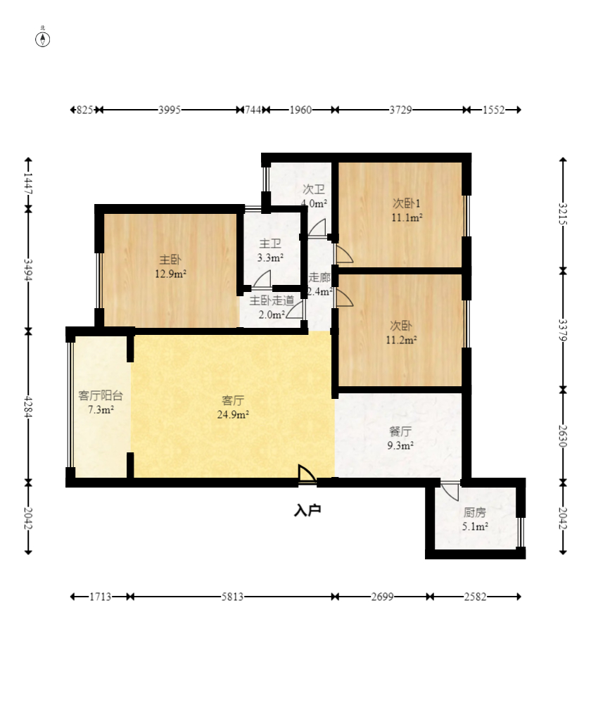 世纪海岸  3室2厅2卫    180.0万 世纪海岸  3室2厅2卫    180.0万户型图