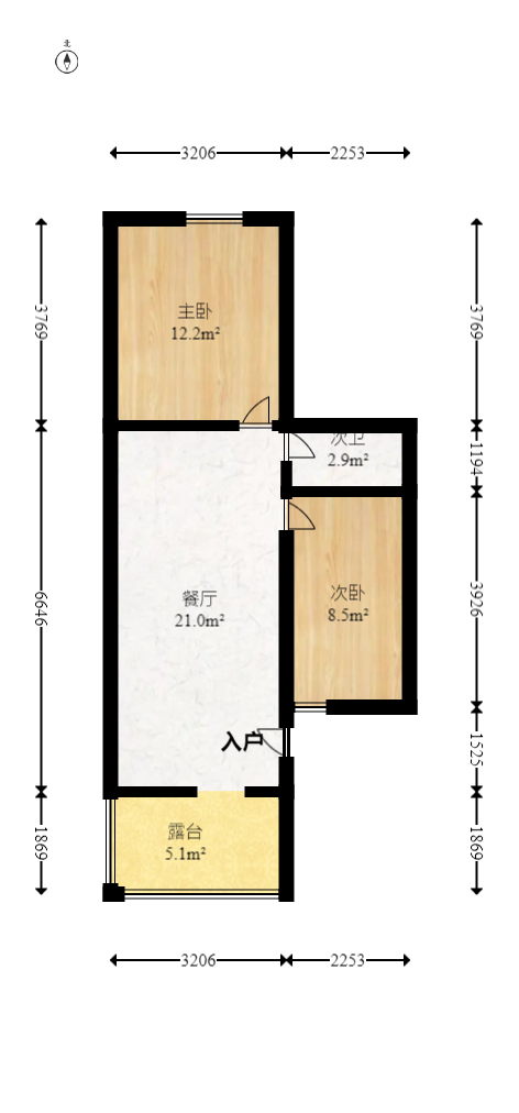 西城别院 2室1厅1卫 93.0万 西城别院 2室1厅1卫 93.0万户型图