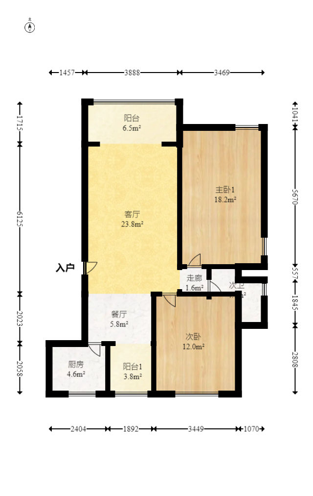 世纪海岸 2室2厅1卫 195.0万 世纪海岸 2室2厅1卫 195.0万户型图