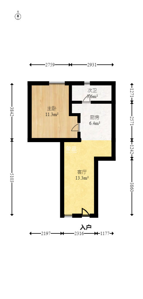 西城别院  1室1厅1卫   39.00万