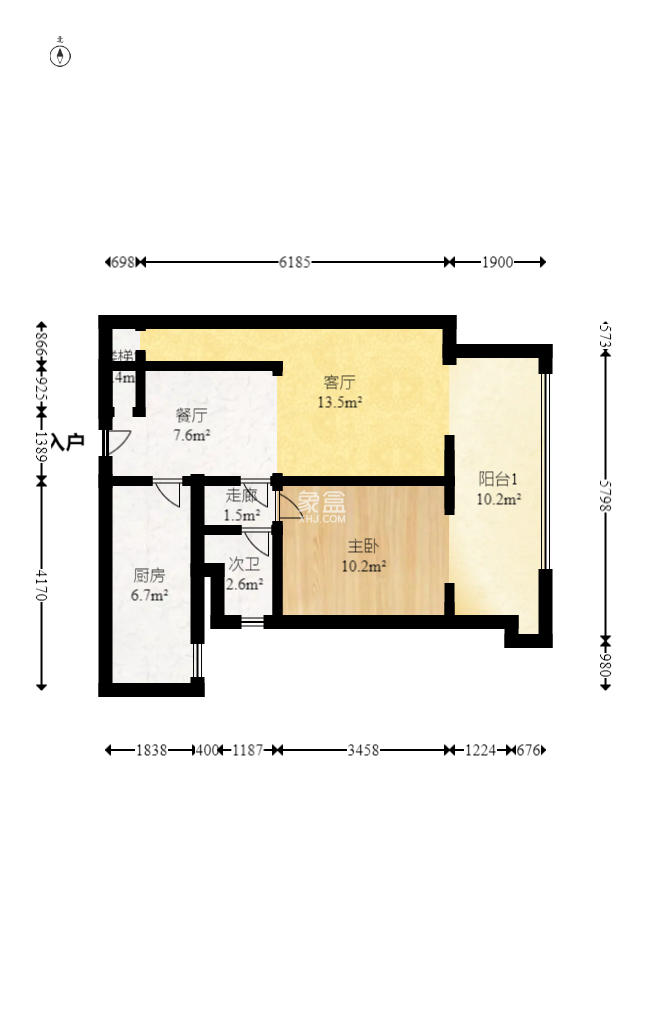 海航豪庭南苑 2室2厅2卫 218.0万 海航豪庭南苑 2室2厅2卫 218.0万户型图