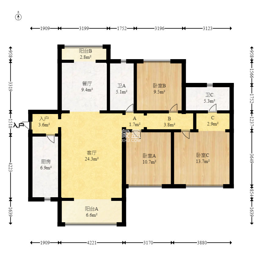 中建璟和城  3室2厅2卫   116.00万