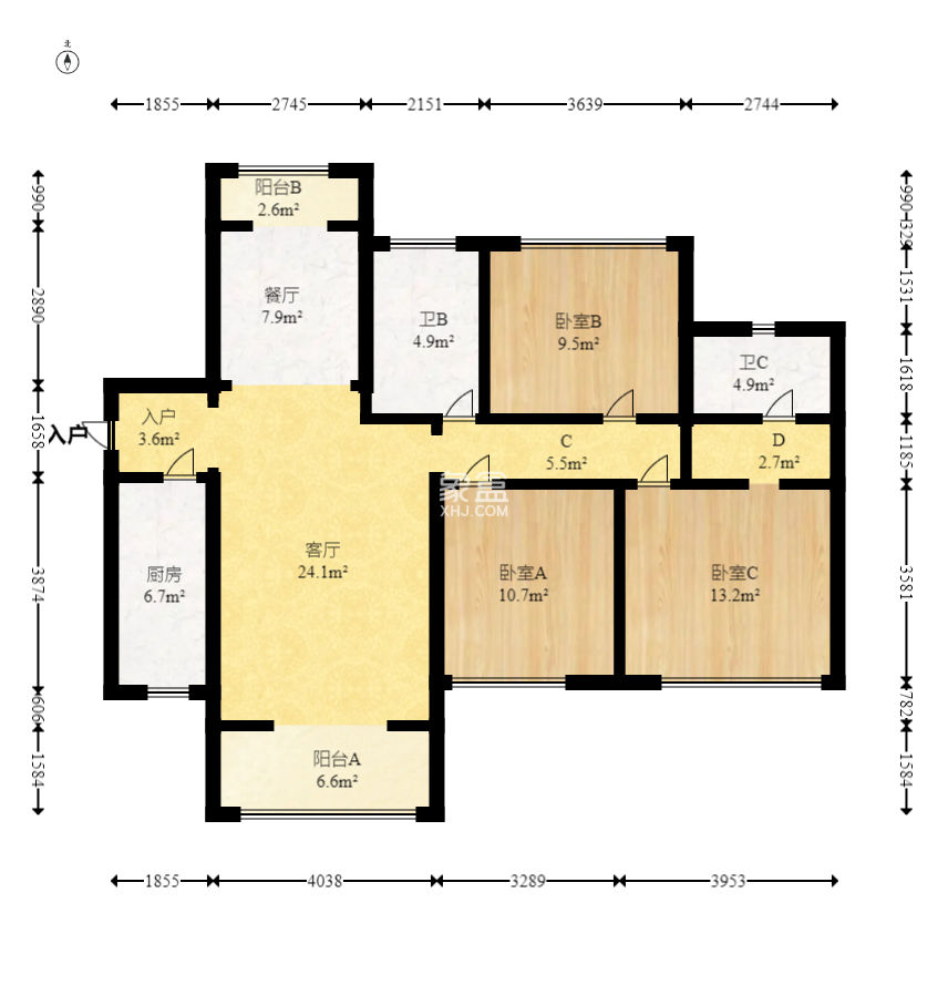 中建璟和城  3室2厅2卫   125.00万