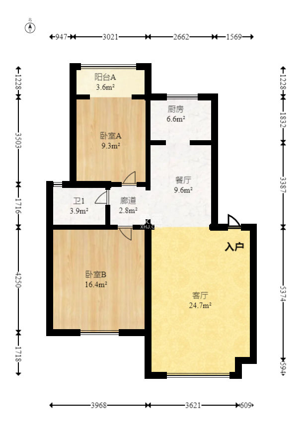 靳江明珠  2室2厅1卫    50.0万