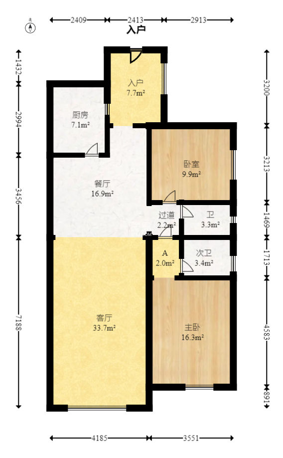 楚天馨苑  2室2厅2卫   57.50万