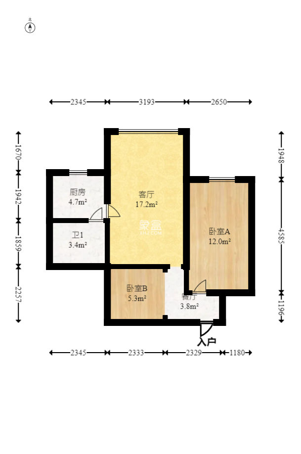 京豪大厦  1室1厅1卫   38.00万