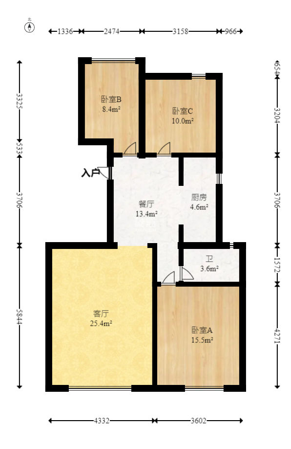 西铁馨寓（西铁领寓）  3室2厅1卫   81.80万