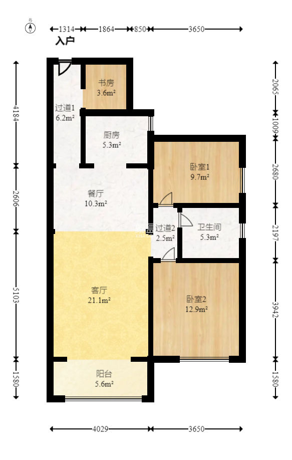 名家翡翠花园  3室2厅1卫   69.50万