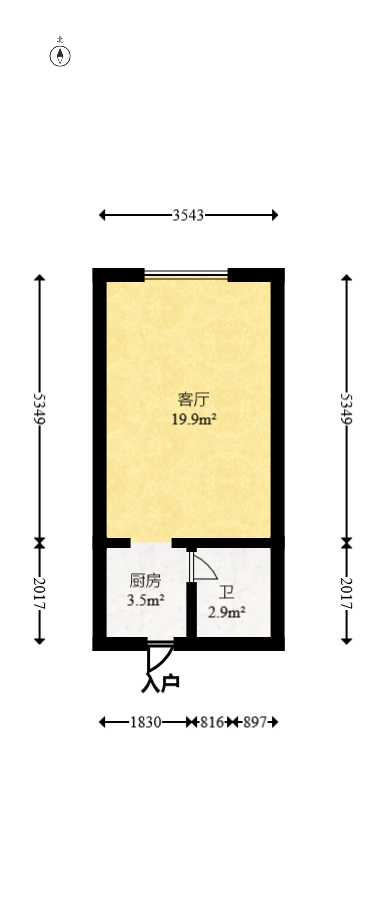 碧桂园翘楚棠  1室1厅1卫    21.8万 碧桂园翘楚棠  1室1厅1卫    21.8万户型图