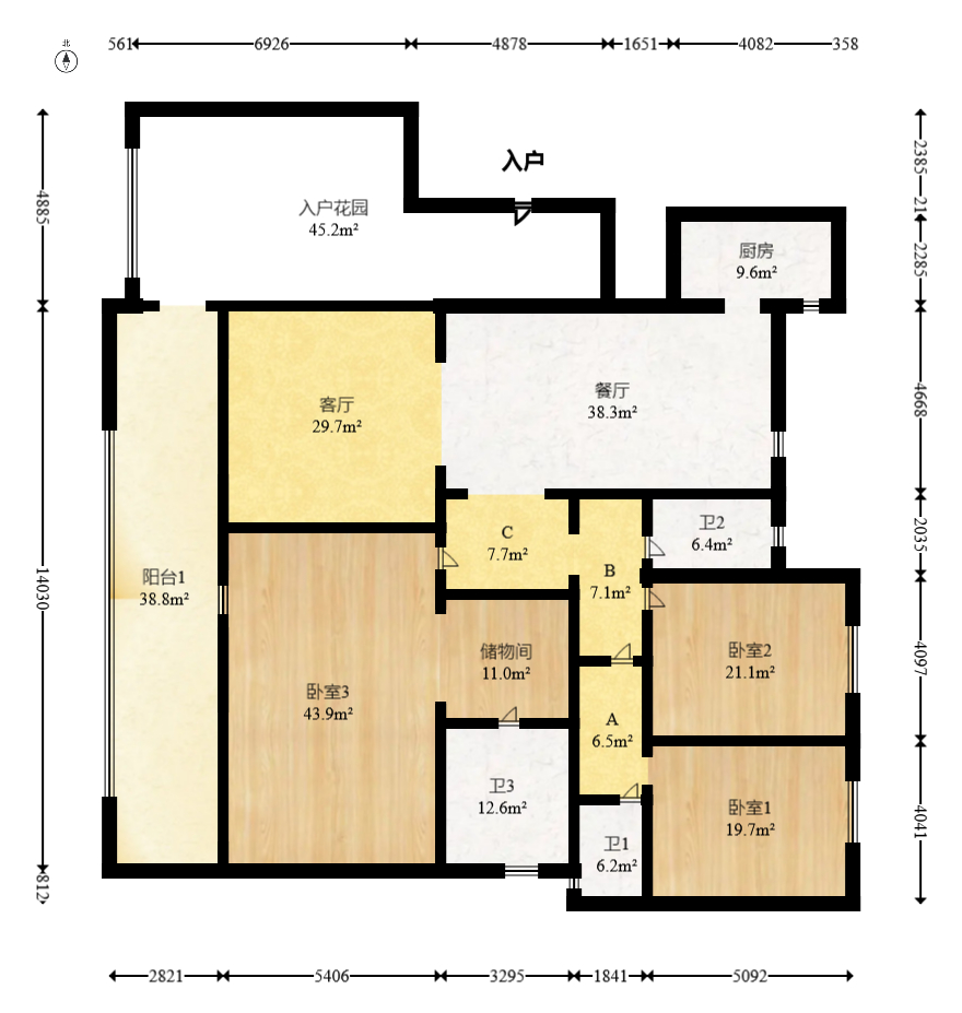中建江山壹号  5室2厅4卫    650.0万 中建江山壹号  5室2厅4卫    650.0万户型图