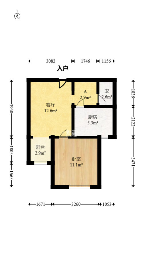 荣悦台  1室1厅1卫   55.00万