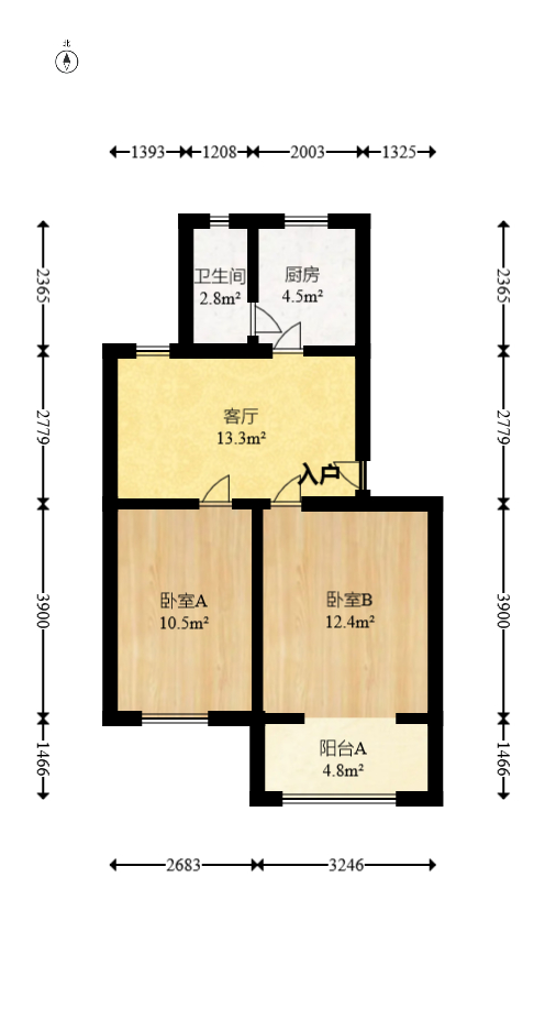 造化塘  2室1厅1卫   35.00万室内图1