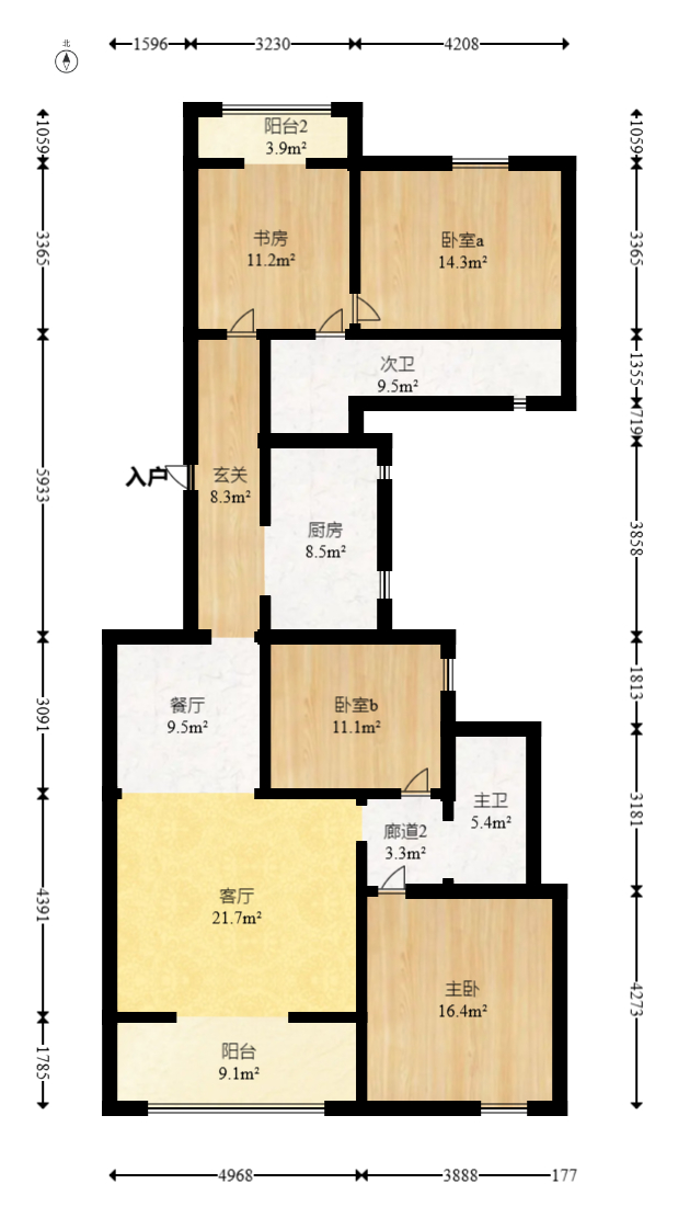 润芳园  4室2厅2卫   150.00万室内图1
