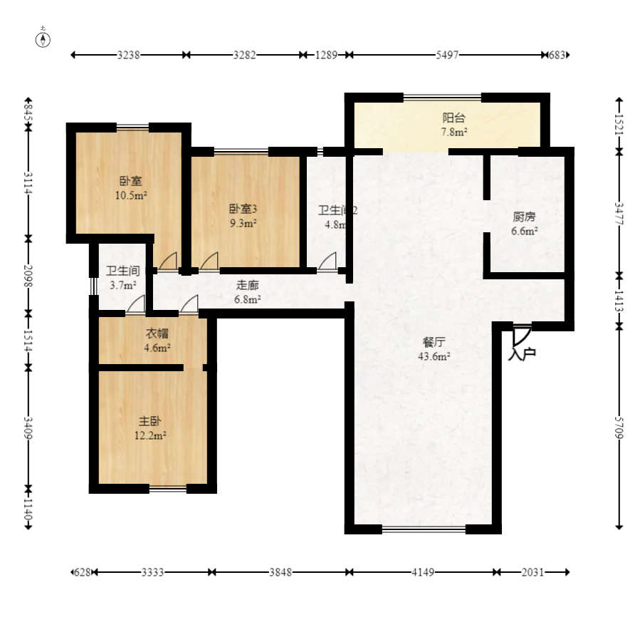 中交中央公园D4区  4室2厅2卫   145.00万室内图1