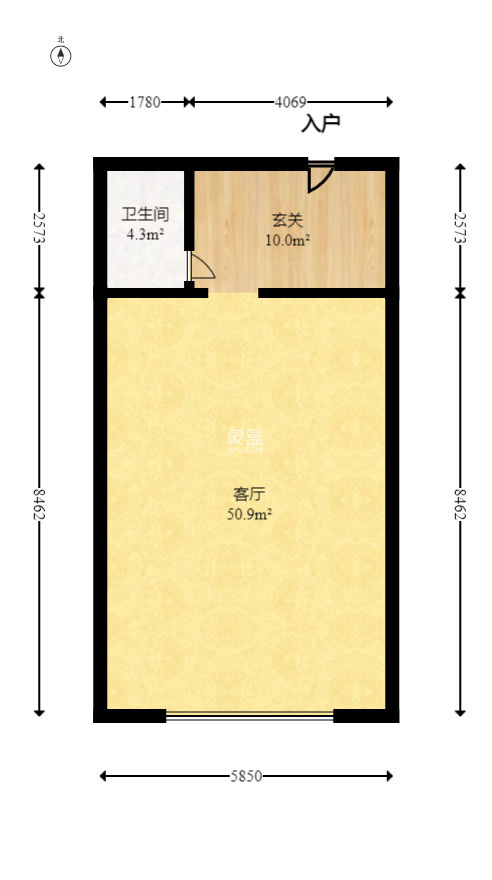 上城星座  2室2厅1卫   56.00万