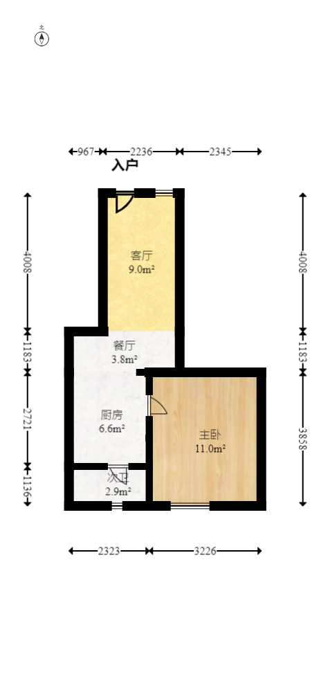 西城别院 2室1厅1卫 99.0万 西城别院 2室1厅1卫 99.0万户型图
