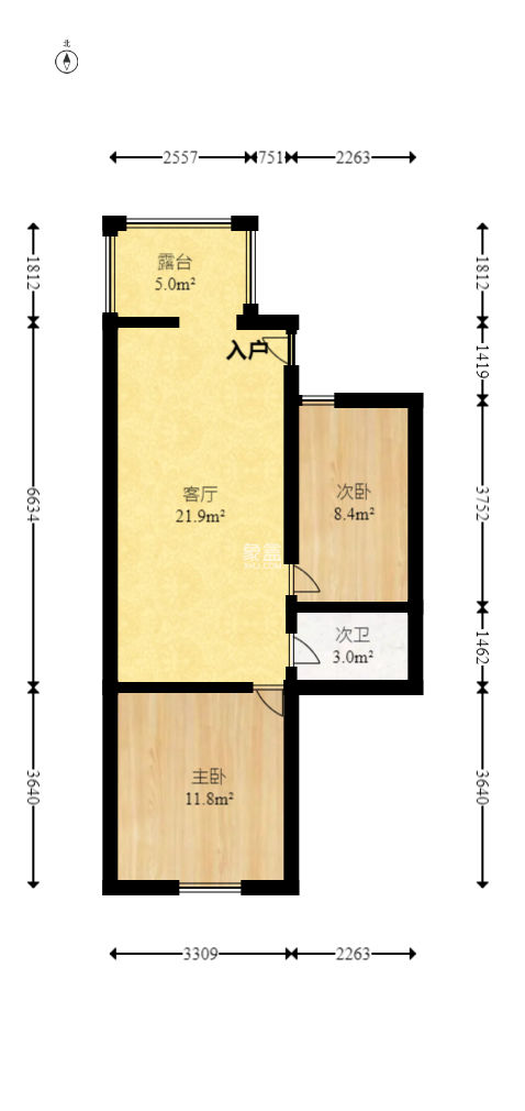 西城别院  1室1厅1卫   76.00万