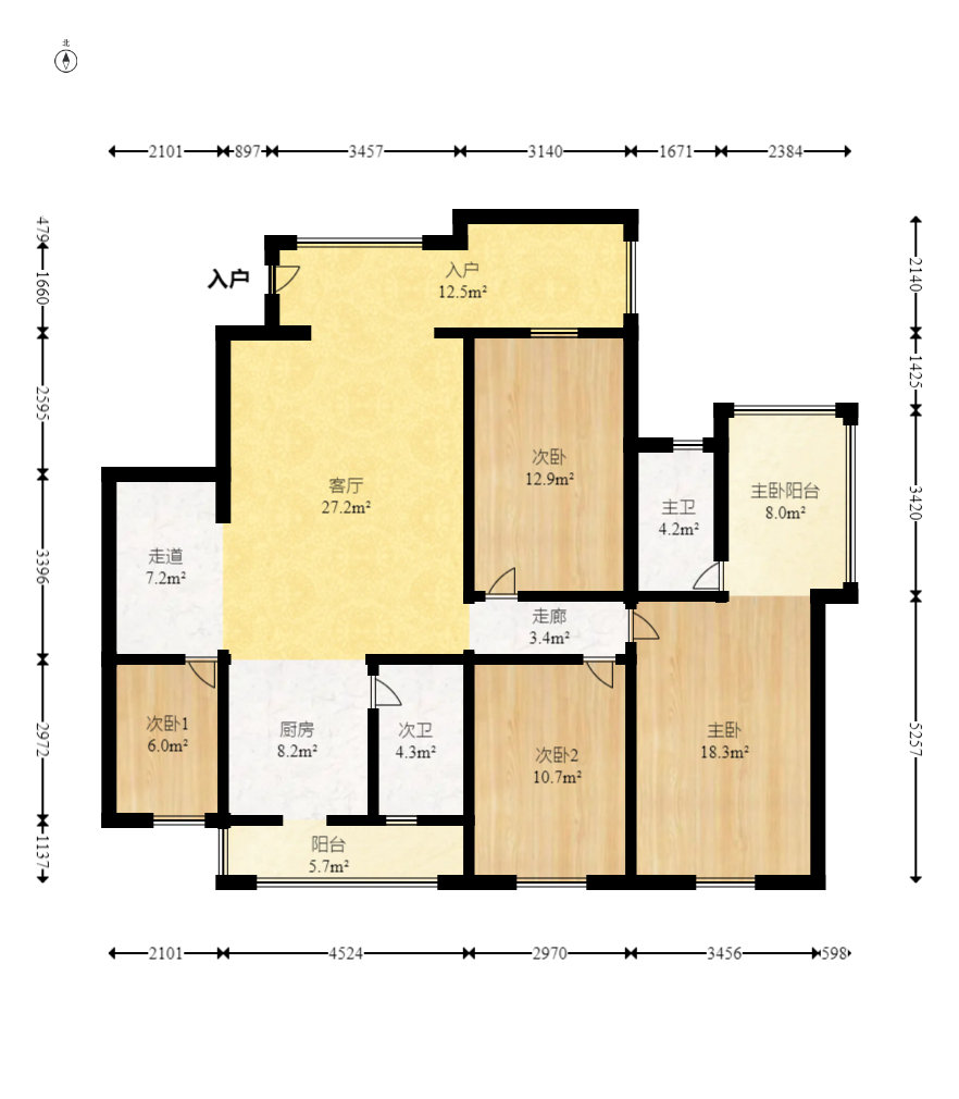 碧水名城  4室2厅2卫    208.0万 碧水名城  4室2厅2卫    208.0万户型图