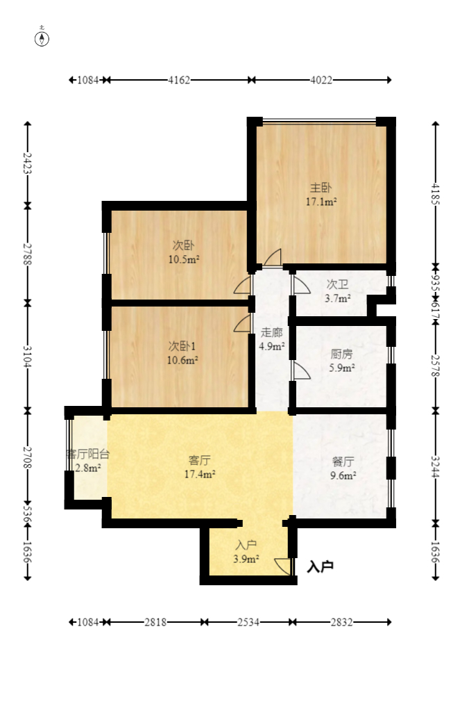 碧海云天 3室2厅2卫 160.0万 碧海云天 3室2厅2卫 160.0万户型图