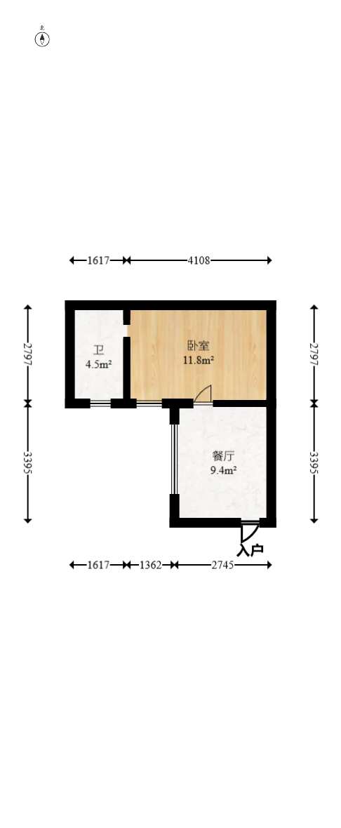 锦璨家园  1室1厅1卫   22.00万室内图1