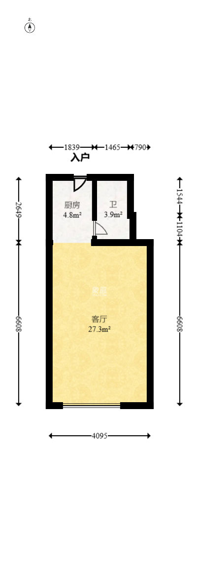 红星国际公寓  1室1厅1卫    29.0万