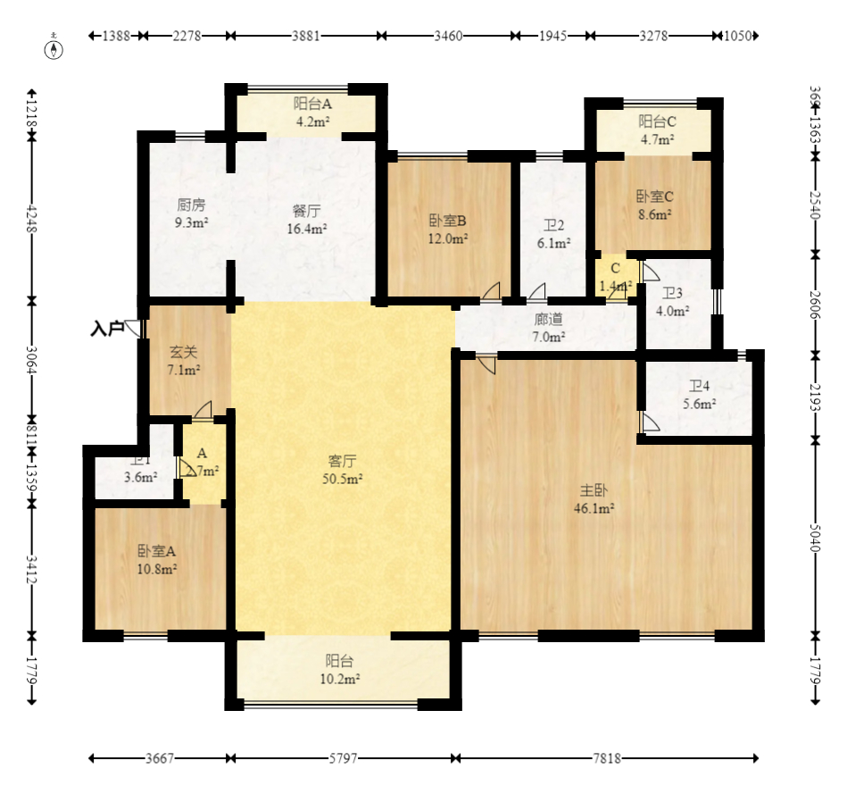 江山帝景雅墅(普罗旺斯) 5室2厅4卫 268.0万 江山帝景雅墅(普罗旺斯) 5室2厅4卫 268.0万户型图