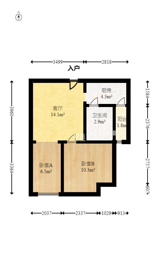 中建芙蓉工社  2室1厅1卫   40.00万