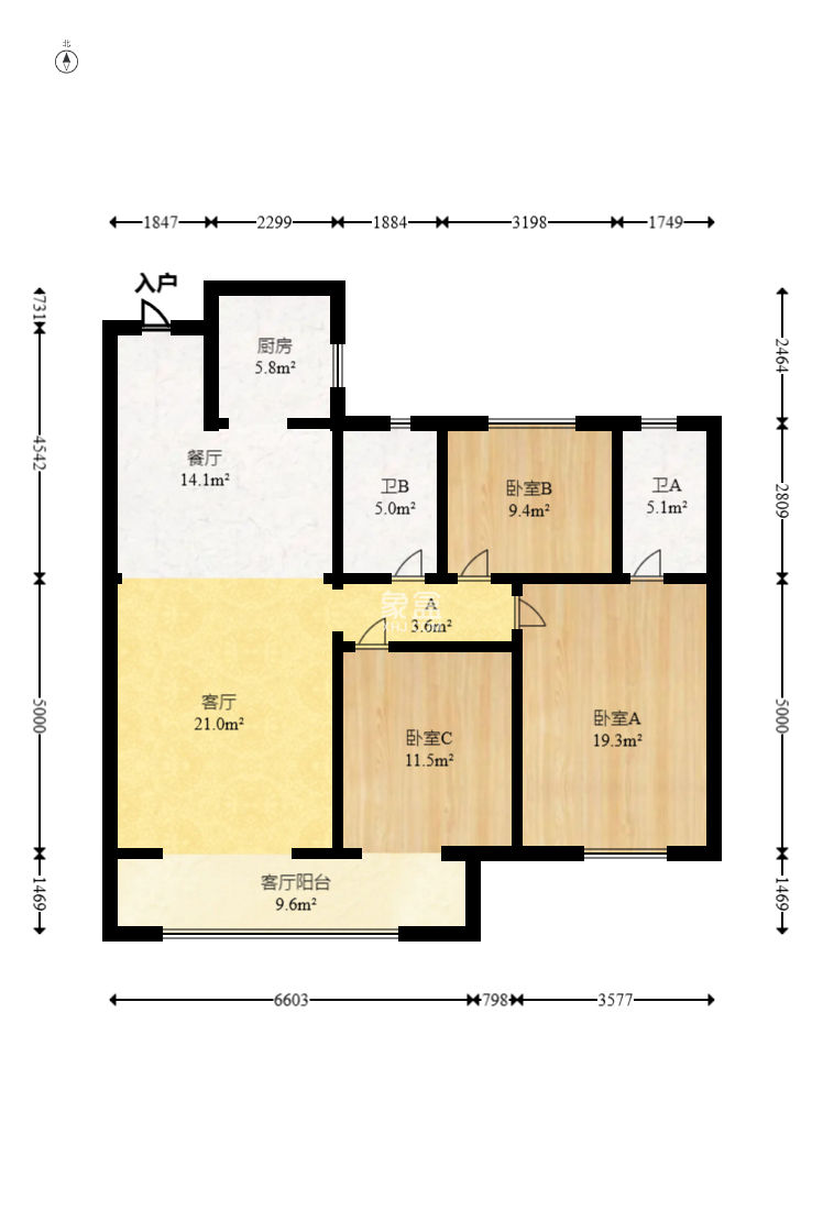 金茂建发泊悦  3室2厅2卫   180.00万