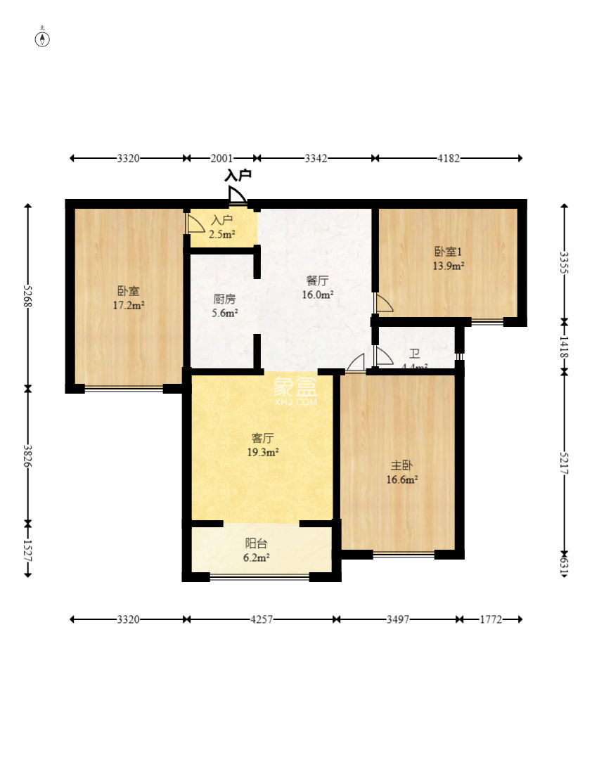 三一街区  3室2厅1卫   73.80万