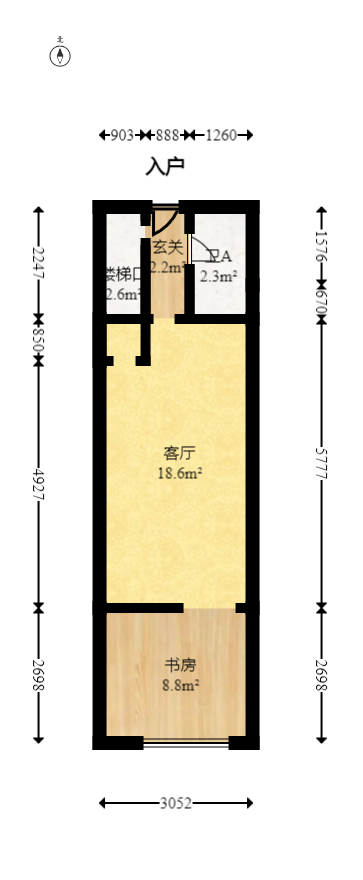 金茂建发泊悦  1室0厅0卫   48.00万室内图1