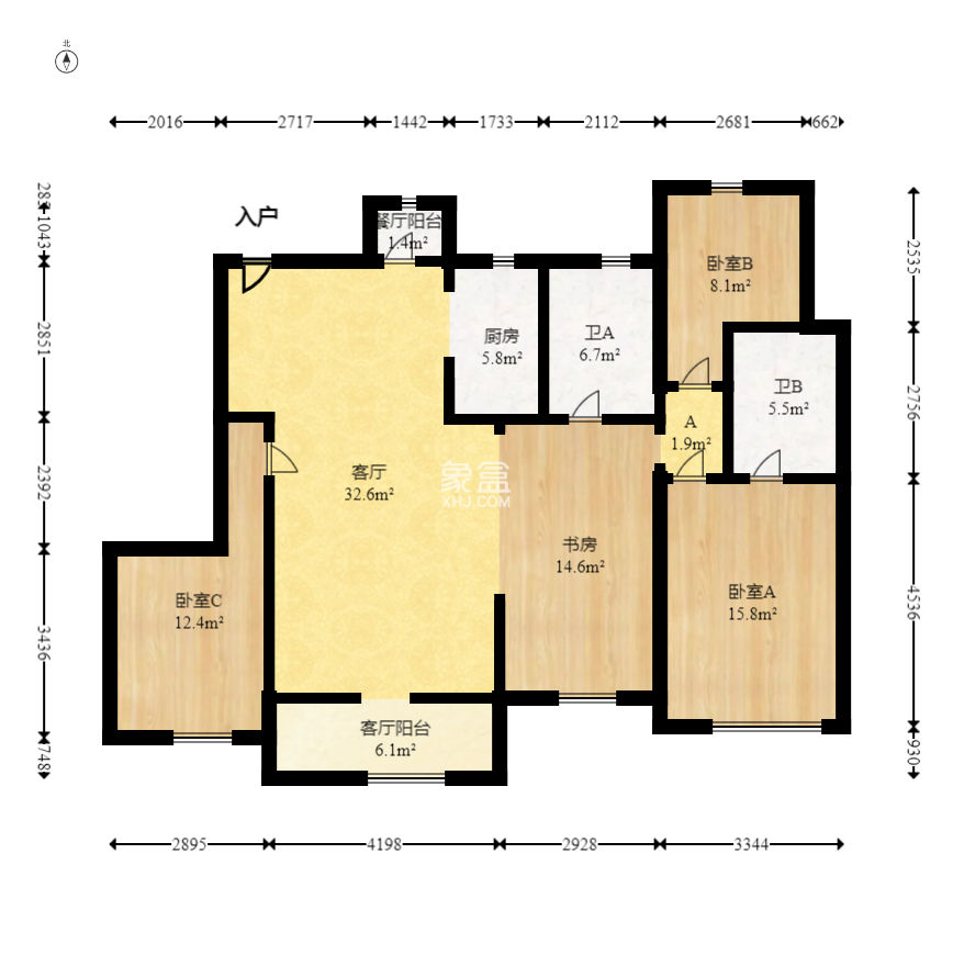 正荣滨江紫阙台  4室2厅2卫   220.00万